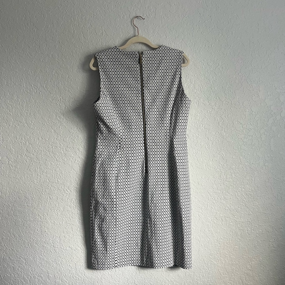 Calvin Klein Black and White Patterned Mini Dress